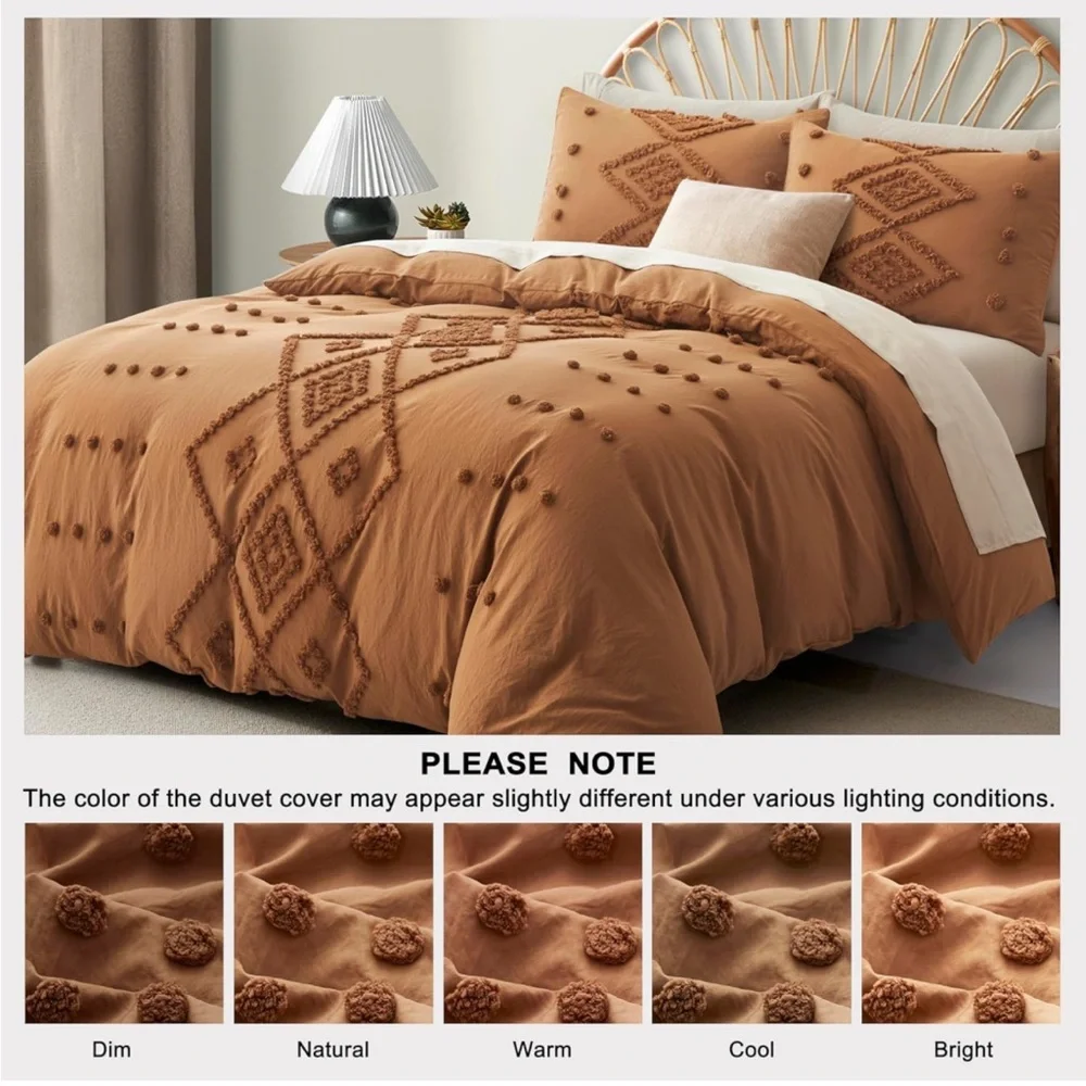 New Boho Brown Duvet Covers Set